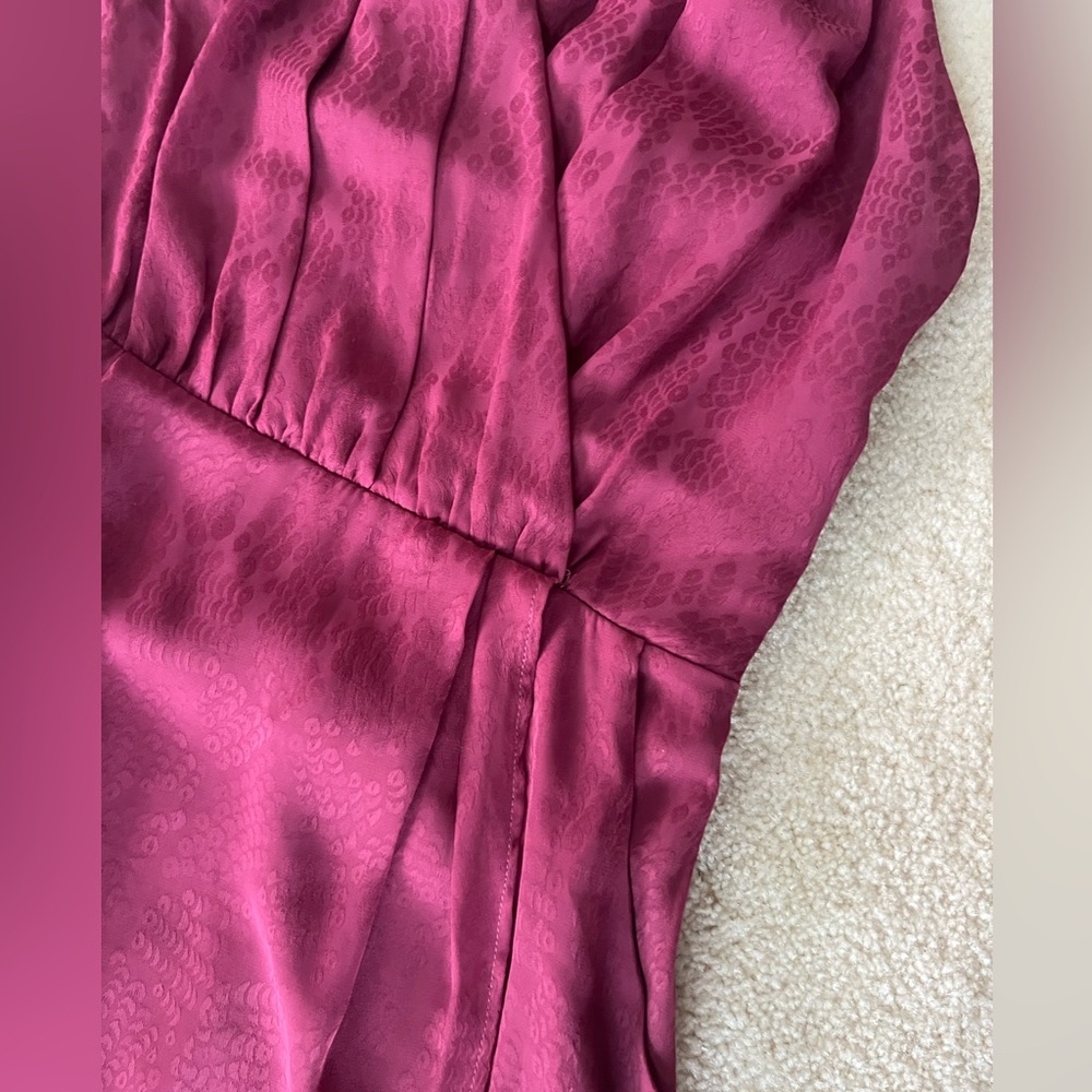 Greylin Red Wine Halter Mini Dress Large - Picture 3 of 7